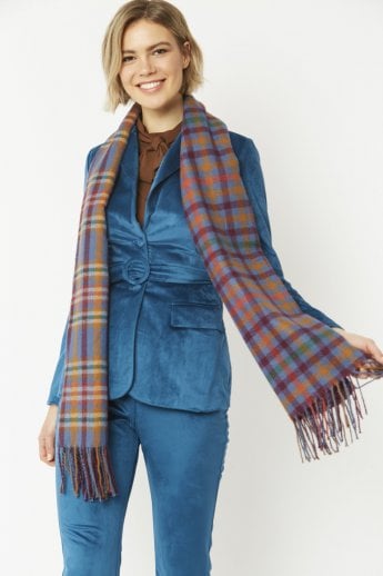 JAYLEY Navy Cashmere Blend Wrap
