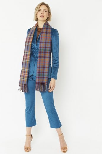 JAYLEY Navy Cashmere Blend Wrap