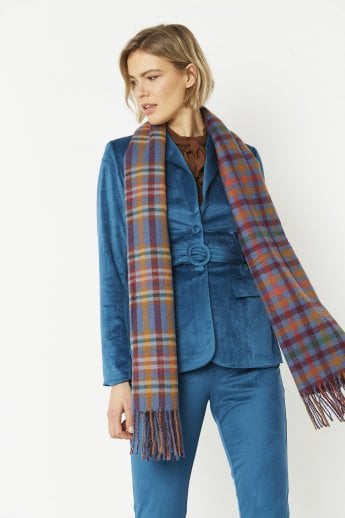 JAYLEY Navy Cashmere Blend Wrap