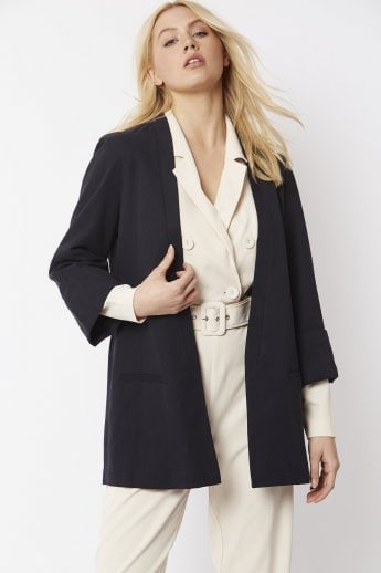 JAYLEY Navy Tailored Kimono Jacket