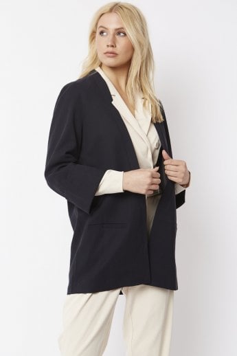 JAYLEY Navy Tailored Kimono Jacket