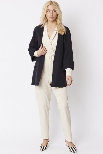 JAYLEY Navy Tailored Kimono Jacket