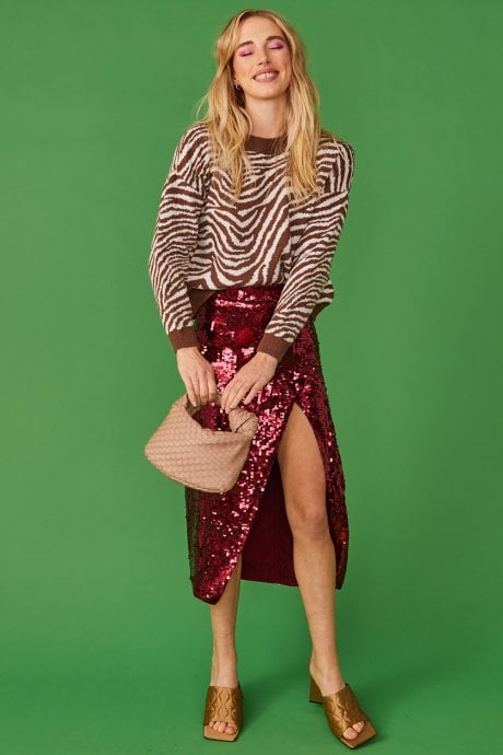 JAYLEY Nude Jodie Small Woven Shoulder Bag with Knot Detail