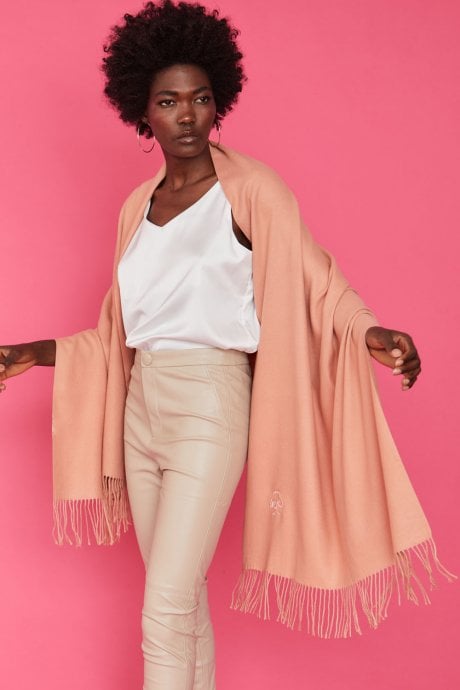 JAYLEY Orange Cashmere Blend Scarf