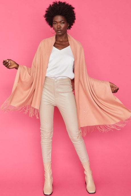 JAYLEY Orange Cashmere Blend Scarf