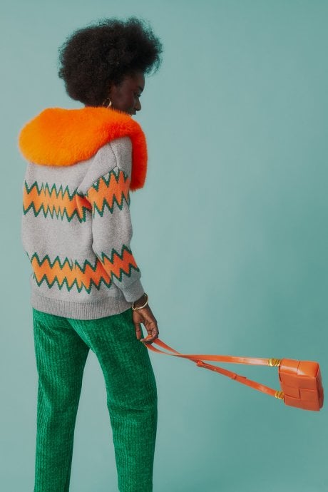 JAYLEY Orange Grape Skin Vegan Leather Bag