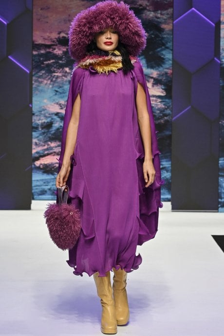 JAYLEY Oversized Bamboo Fur Hat