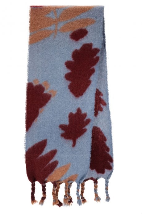 JAYLEY Oversized Blue Coloured Cashmere And Wool Scarf