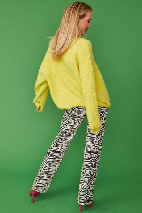 JAYLEY Oversized Criss Cross Design Jumper