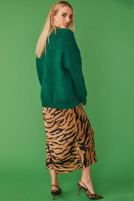 JAYLEY Oversized Criss Cross Design Jumper