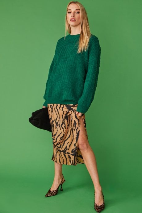 JAYLEY Oversized Criss Cross design Jumper