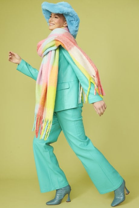 JAYLEY Oversized Multi Coloured Cashmere And Wool Scarf