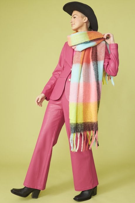 JAYLEY Oversized Multi Coloured Cashmere And Wool Scarf