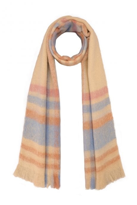 JAYLEY Oversized Tartan Cashmere Blend Scarf