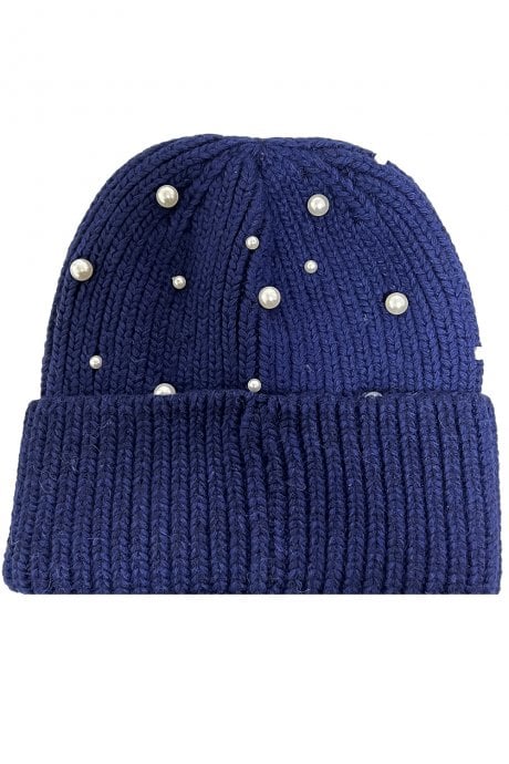 JAYLEY Pearl Embellished Beanie Hat
