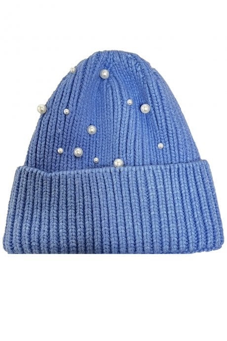 JAYLEY Pearl Embellished Beanie Hat