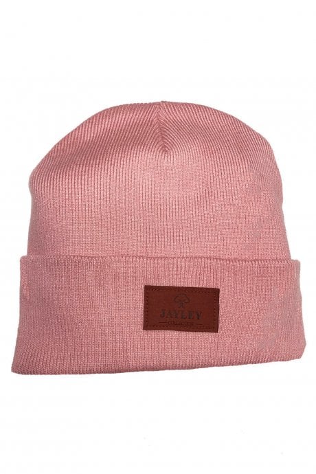 JAYLEY Pink Alex Knitted Beanie Hat
