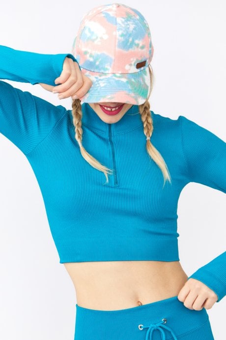 JAYLEY Pink And Blue Tie Dye Baseball Hat