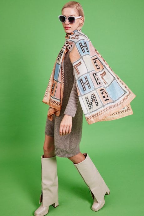 JAYLEY Pink Cashmere And Silk Blend Wrap