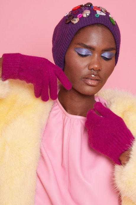 JAYLEY Pink Cashmere Blend Gloves