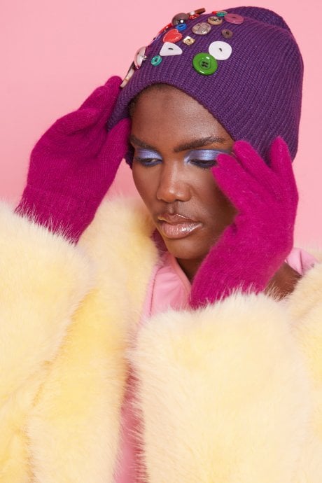 JAYLEY Pink Cashmere Blend Gloves