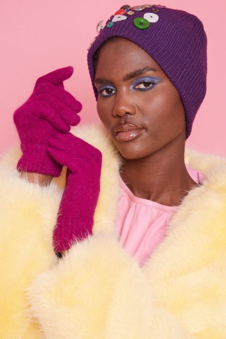 JAYLEY Pink Cashmere Blend Gloves