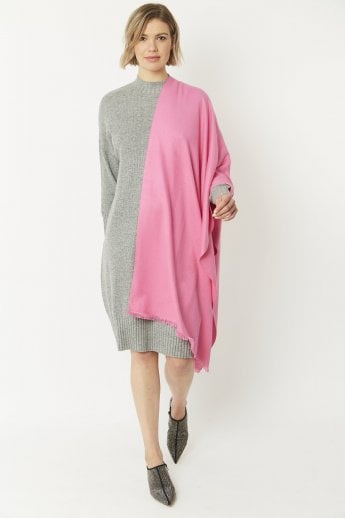 JAYLEY Pink Cashmere Blend Wrap