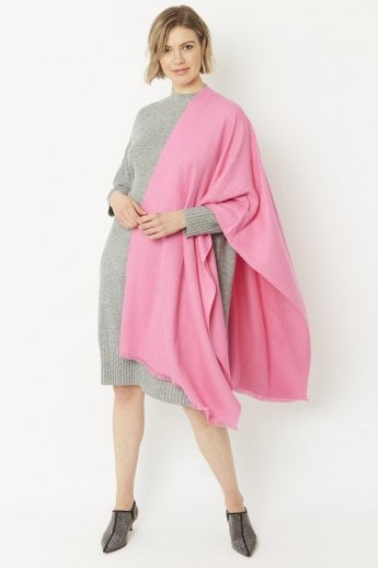 JAYLEY Pink Cashmere Blend Wrap