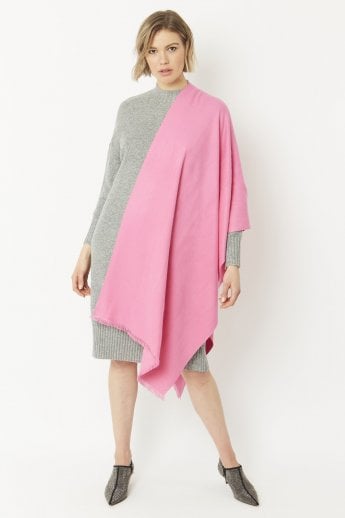 JAYLEY Pink Cashmere Blend Wrap