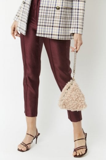 JAYLEY Pink Elsa Faux Fur Bag