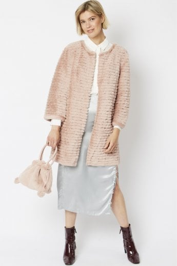 JAYLEY Pink Faux Fur Bag