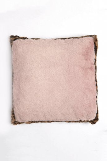 JAYLEY Pink Faux Fur Cushion Cover