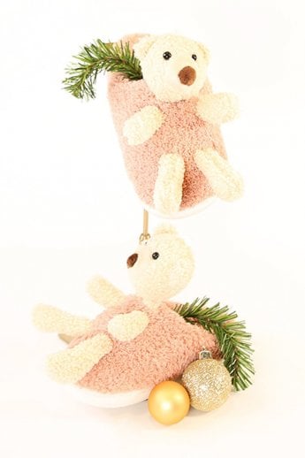 JAYLEY Pink Faux Fur Slippers