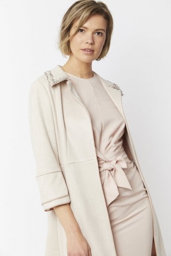 JAYLEY Pink Faux Suede Jacket