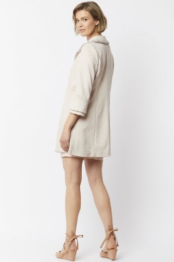 JAYLEY Pink Faux Suede Jacket