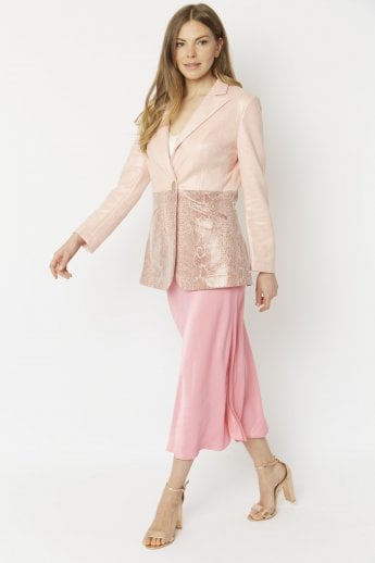 JAYLEY Pink Faux Suede Jacket