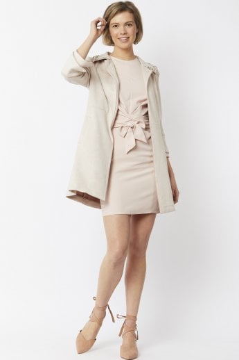 JAYLEY Pink Faux Suede Jacket