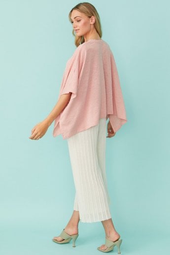 JAYLEY Pink Fine Knit Kaftan