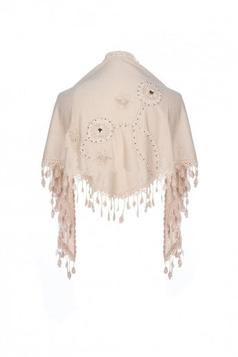 JAYLEY Pink Fine Knit Shawl