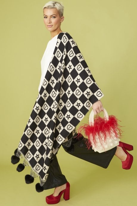 JAYLEY Pink Handmade Pearl Tote Bag With Feather Trim