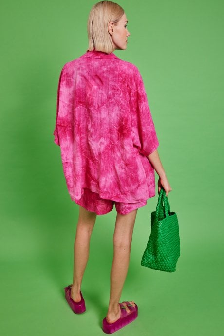 JAYLEY Pink Love Herb Overshirt Shirt