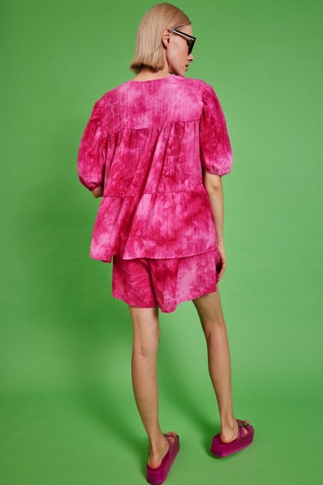 JAYLEY Pink Love Herb Ruffle Top