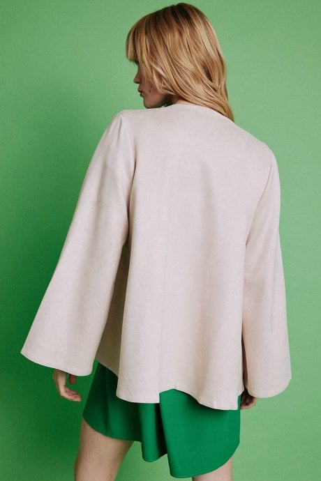 JAYLEY Pink Luxury Faux Suede Jacket