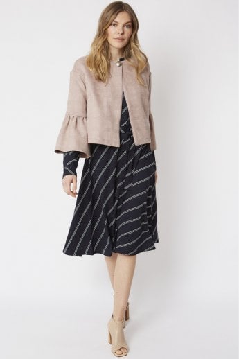 JAYLEY Pink Luxury Faux Suede Jacket