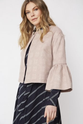 JAYLEY Pink Luxury Faux Suede Jacket