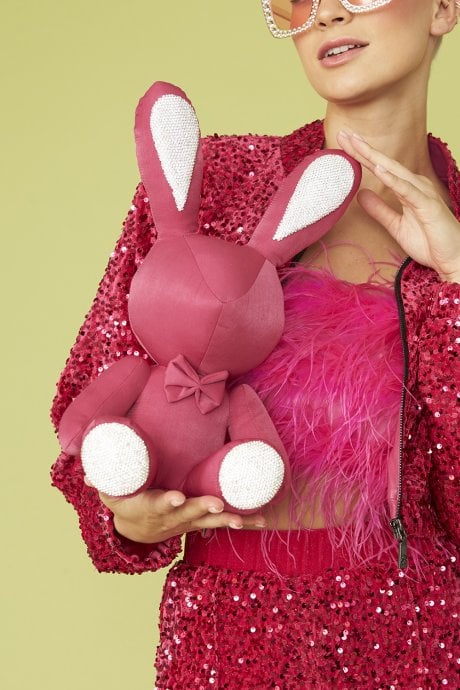 JAYLEY Pink Rhinestone Rabbit
