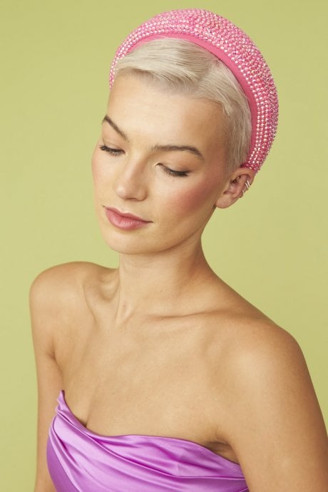 JAYLEY Pink Rhinestone Sparkly Headband