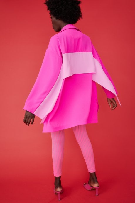 JAYLEY Pink Silk Blend Blazer