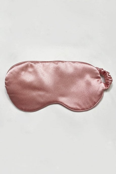JAYLEY Pink Silk Blend Face Eye Mask Scrunchie Set