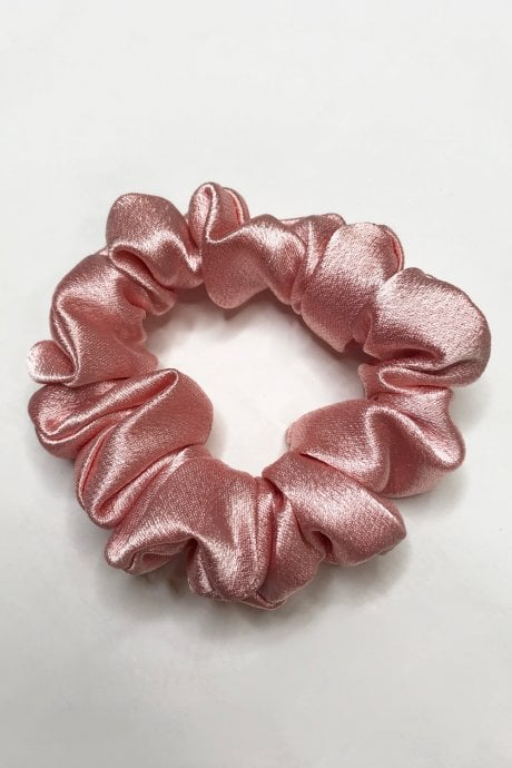 JAYLEY Pink Silk Blend Face Eye Mask Scrunchie Set